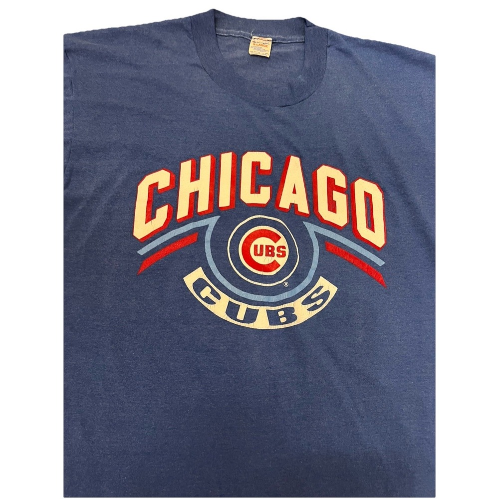 Vintage Champion 1980s Chicago Cubs  T-shirt Size XL USA Made‎ Single Stitch